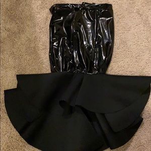 Black Patent Skirt